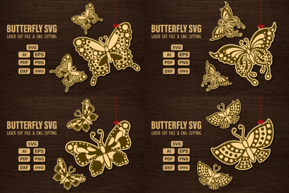 Butterfly Laser and CNC Cutting File SVG