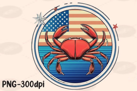 Crab American Flag 4th July Fishing PNG: A Strategic Asset for Holiday Branding and Communication