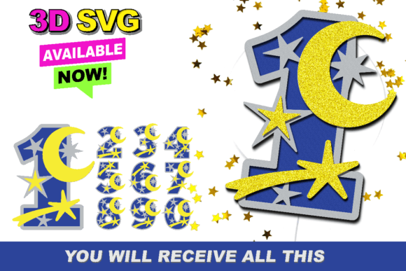 Moon Stars Numbers 3D SVG: A Practical Resource for Creatives, Educators, and Business Owners