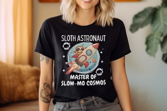 Sloth Astronaut T-Shirt Design: A Creative Asset Worth Examining