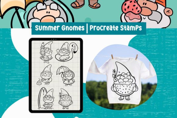 Summer Gnomes Procreate Stamps: A Versatile Digital Toolkit