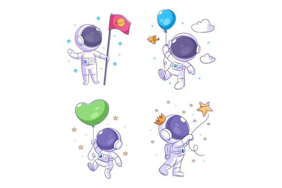 The Appeal of Cute Astronaut with Balloons Cartoon: More Than Just Whimsy