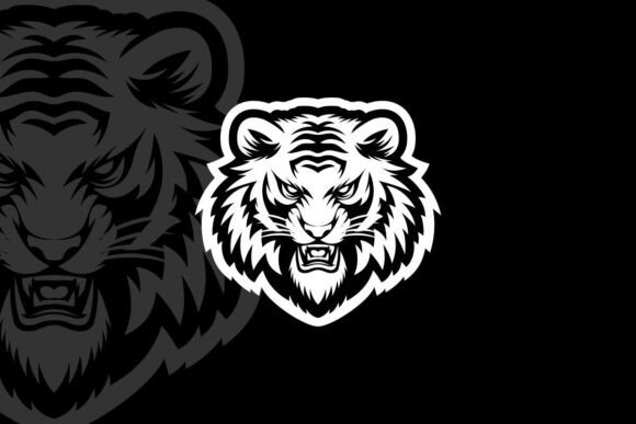 The Power and Presence of a Tiger Mascot Esport Illustration