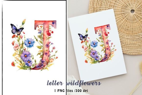 Watercolor Letter J from Wildflowers: A Creative Tool for Workflow Integration