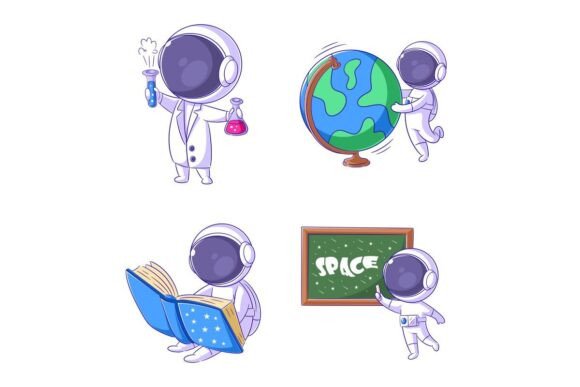 Why Cute Astronaut Studying, Cartoon Style Appeals to Learners and Creatives Alike